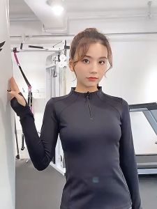 Áo thể thao nữ tay dài Luro A14 thiêt kế khóa kéo phối lưới siêu thoáng tập gym yoga