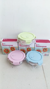 hộp thủy tinh tròn 1 ngăn 400ml nhiều màu hộp đựng thực phẩm