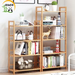 KUCA 5/4/3 tầng tre đa chức năng giá lưu trữ nhà giá lưu trữ bằng gỗ có thể điều chỉnh