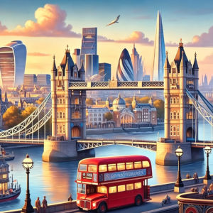 Kayou | Large Jigsaw Puzzle 500/1000 Pieces London Street Landscape Paper Puzzles Adult Present Portable Box for Family Games Toys