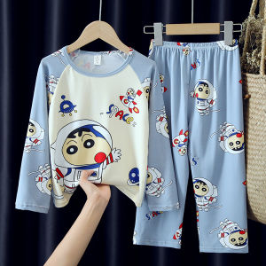 XINQIGUO | Long Sleeve Children Sleepwear Set Cotton
