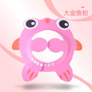 Baby Shower Cap Silicone Waterproof Ear Protection Child Bath Hat Infant Hair Washing Cap Comfortable Soft Fabric for Kids
