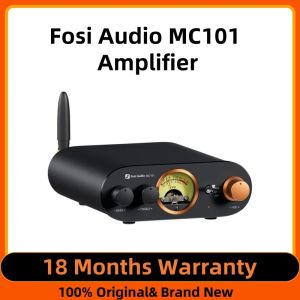 Fosi Audio MC101 Bluetooth Stereo Amplifier Home Audio Mini Amp with VU Meter 2 Channel HiFi Receiver for Passive Speaker