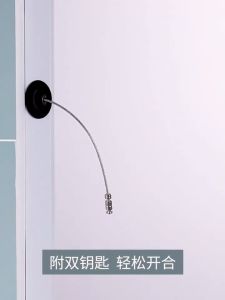 Children's Safety Lock Refrigerator Door Lock Baby Window Safety Limit Lock with Stainless Steel Key Anti-theft Safety Protector Drawer Door Cabinet Lock