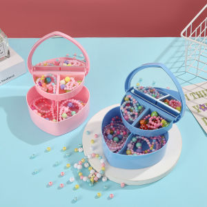 Kids Hair Accessory Organizer Large Capacity Three-Layer Headdress Barrettes Rubber Headband Head Rope Headband Storage Little Girl Jewelry Box