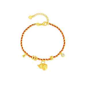 CTS S925 Silver Zircon Happiness Gourd Bracelet CHOW TAI SENG 周大生 S0WA00169CH (Free Bracelet Rope)