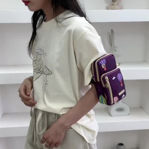 Minimalist Womens Phone Sling Bag – Lightweight Nylon Crossbody with ID Pocket Ideal for Travel & Shopping
