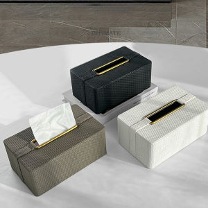 High-end simple desktop household tissue box high appearance level creative storage box（3 colors）