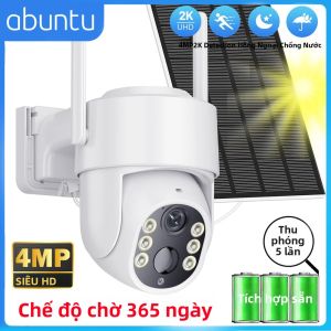 Camera Không Dây Năng Lượng Mặt Trời 4MP 2K Với WiFi Giám Sát Ngoài Trời Sử Dụng Pin Zoom Kỹ Thuật Số 5X Phát Hiện Chuyển Động PIR Camera An Ninh ICSEE