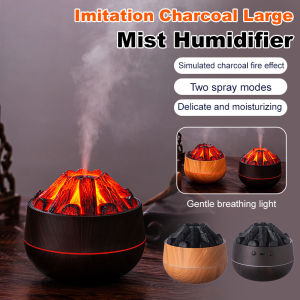 Volcano Charcoal Humidifier Silent Desktop Portable Large Mist Simulation Mini Humidifier