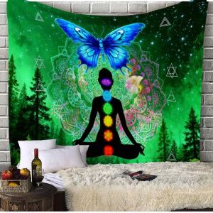 VIKAMA Celestial Body Sun Moon Face Tapestry Bohemian Mysterious Wall Hanging Bedroom Dormitory Home Decoration