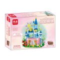 Princess Flower Castle Building Blocks Mindi Toys Educational Magnetic Stickers 4 Boxes Gift for Girls Intelligent Puzzle Playsets. 