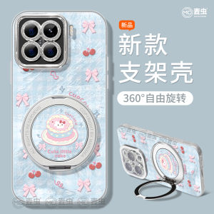 Silicone Phone Case for Xiaomi 15 14 pro 13 Ultra 12 pro 11 Youth Version Female Model Full Cover Anti-Fall with Stand