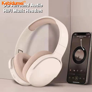 Kebidumei thời trang âm thanh nổi HiFi Tai nghe thể thao thực sự với tai nghe TF/AUX Máy nghe nhạc với micro Tai nghe bluetooth qua tai