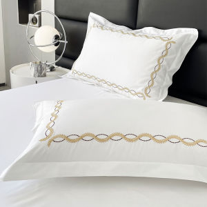 Luxurious Hotel Standard Pure Cotton Pillowcase Duvet Cover Single Person Bedding Fabric Quality Non-Disposable Reusable