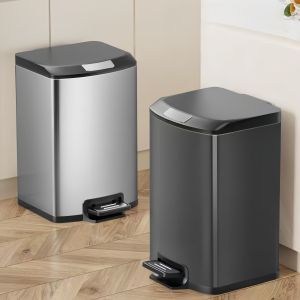 10L/13L Thickened stainless steel trash can foot creative European fashion home bathroom Kitchen living room office