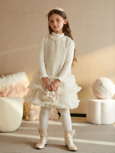 Little Girl Princess Style Dress Lace Vest