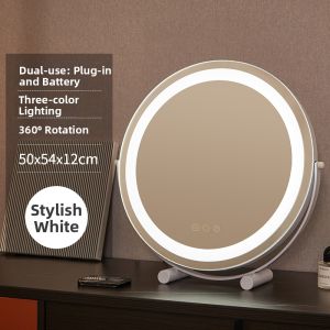 HANJIUGONG | LED Lighted Makeup Mirror with Rechargeable Brightness HD