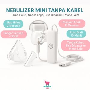 Nebulizer Mini Tanpa Kabel Flu Batuk Praktis Mudah Dibawa | alat terapi napas elektrik uap