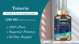 Totaria TUDCA Bile Salts 1200mg (Tauroursodeoxycholic Acid) 120 Capsules Ultra Strength Pure TUDCA Liver Supplements Liver and Gallbladder Cleanse & Repair Vegan