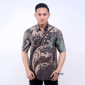 Atasan seragam kantor kemeja lengan pendek M L XL XXL