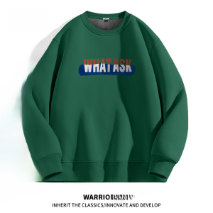 Warrior Japanese Style round Neck Sweatshirt Mens Winter Thicken Thermal Tops Teenagers Student Trendy Casual Hooded Outwear