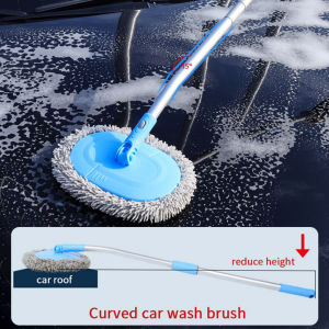 Car Wash Mop 15° Adjustable Long Handle Microfiber Chenille Car Wash Brush Universal Auto Cleaning Tools Auto Accessories