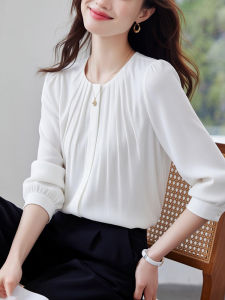 DAIXIANGFEIZI | Stylish Trendy New Design Spun Silk Shirt Womens 3/4 Sleeve Blouse