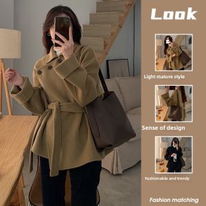BIFEIMENG | Áo Khoác Len Phong Cách Hepburn Elegance Cho Phụ Nữ Mùa Thu Đông