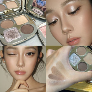 Daily Use Four-color Eyeshadow Pearl Glitter Matte Glow