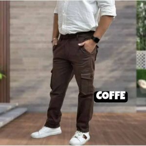 BIG SIZE (28-50) Seluar Lelaki Kerja Kargo 6 Pocket Slack Pant | Kain 100% Cotton Premium Export Quality