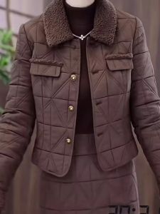 High-End Twill Thickened Chinese Style Two-Piece Set Dress Warmth Assurance for Winter Season A-Line Skirt Long Sleeve Slim Fit