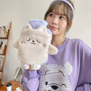 Plush Hot Water Bottle Kawaii Winter Warm Hot Water Bag for Period Pain Hand Warmer Girls Hand Feet Warm Water Heating Pad