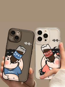 เคสโทรศัพท์รูปขวดโค้ก เคสโทรศัพท์แบบครอบเต็มสำหรับผู้ชายและผู้หญิง Apple iPhone 15 คู่รัก 14promax ลายการ์ตูน 13mini น่ารัก XR ใหม่ 12plus สร้างสรรค์ 11 ซิพพิเศษ XS ป้องกัน 8