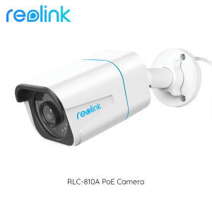 Reolink RLC-810A : Time Lapse 4K UHD IP66 Waterproof Security Bullet PoE IP Camera with Audio Motion Detection & Up to 130ft Night VIsion