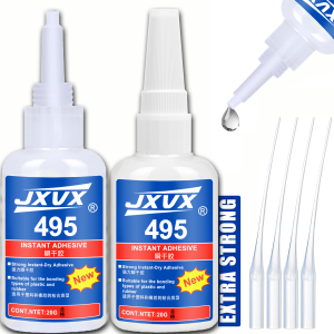 401 Super GlueCyanoacrylate (CA) Glue with Anti-Clog Caps & Precision Microtips ForCraftsFurniture Shoe Ceramic Glass Plastic