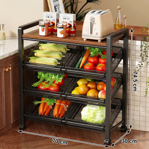 Mobile Multi-tiered Vegetable Storage Rack