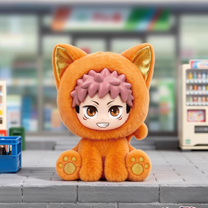 Genuine Jujutsu Kaisen Sitting Cat Party Collectible Action Figure Desktop Decoration Gift For Anime Lovers