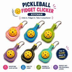 pickleball Fidget Clicker Keychain | Clicky 3D Printed bag charm