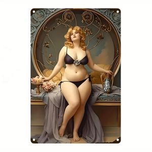 CIFbuy | Vintage Floral Lady Iron Wall Art 8x12 Frameless Decor for Living Room Wedding Gift