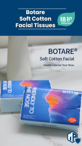 Botare Soft Cotton Facial Tissues 6ply | Moisturizing Tissue Paper | Hanging Tissue | Pocket Tissue - Friendly to Noses
