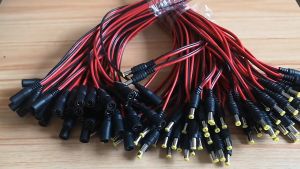 Grosir 10pcs 5.5x2.1mm Jack DC Kabel Female Konektor Adaptor Charger Kabel for CCTV CAM Power Supply