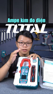 Ampe kìm đo DC/AC 1000A TOTAL TMT7610002 kềm đo kỹ thuật hiển thị 6000 số đếm màn hiển thị màu VA kèm 3 pin AAA LR03