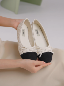 YOTO French-style Mary Jane Flats for Women Round-Toe Bow-Knot Design Softy Chic Low-cut Ballet Loafers