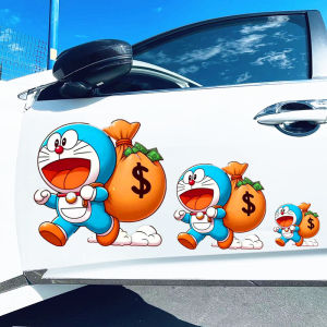 Doraemon Bumper Stickers Car Scratch Cover Scratches Creative Stylish Pokonyan Waterproof Electric Car Car Door Sticker