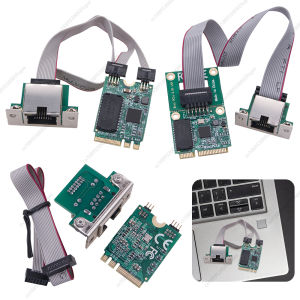 M.2 Gigabit Ethernet Network Card 2.5G/1000/100Mbps M2 RJ45 Lan Adapter RTL8125BG Chip Network Adapter Mini PCIE