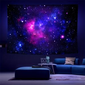 VIKAMA Huỳnh Quang Galaxy Tấm Thảm Ảo Giác Treo Tường Cho Phòng Ngủ Esports Phòng Trang Trí Nhà Chống Thấm Nước Chống Bụi Bẩn Polyester