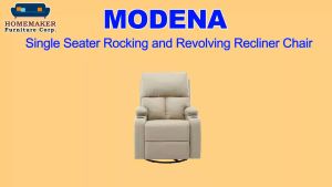 Homemaker Furniture Modena 1 Seater Synthetic Leather Swivel Rocker Recliner Sofa