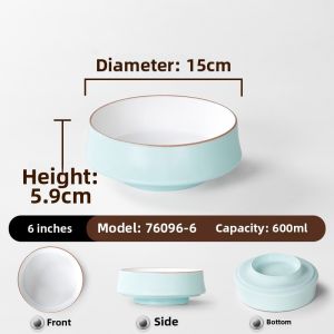 TaiDe Commercial Melamine Dinnerware Deep Dish Cold Dish Cool Dish Chinese Style round Flat Plate Adult Size 8 Inches
