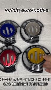 Cover Tutup Kipas Karbon CNC Mio Sporty, Mio Smile, Mio Soul, Beat Lama & Beat FI 2014 - 2020